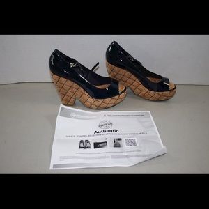 Authenticated Chanel Cork wedges!
